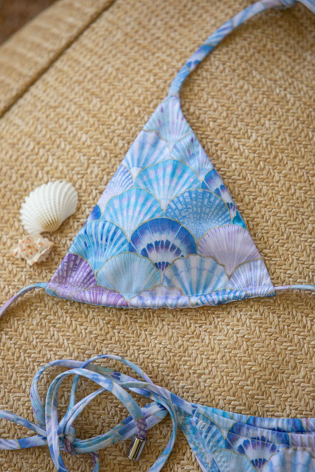Seashell Kisses Tie Bikini Top
